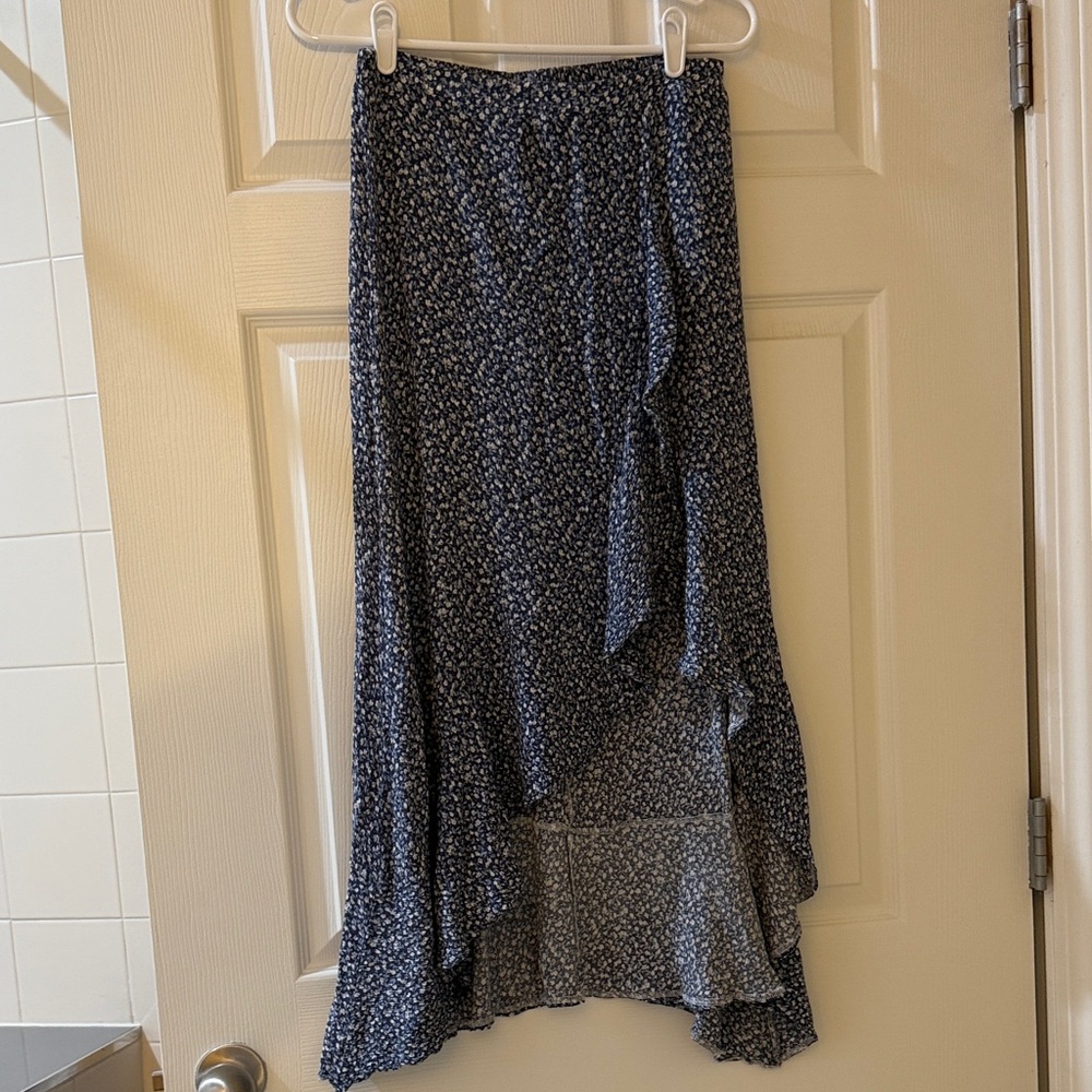 Dress Forum High Low Skirt - Blue and White Floral